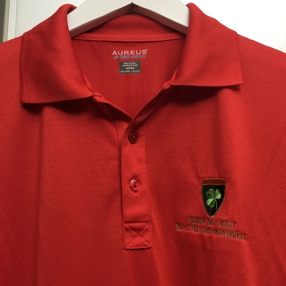 NWOT Aureus Dry Max Golf Polo Size M Club de Golf de l’Ile de Montreal Logo - Picture 3 of 6